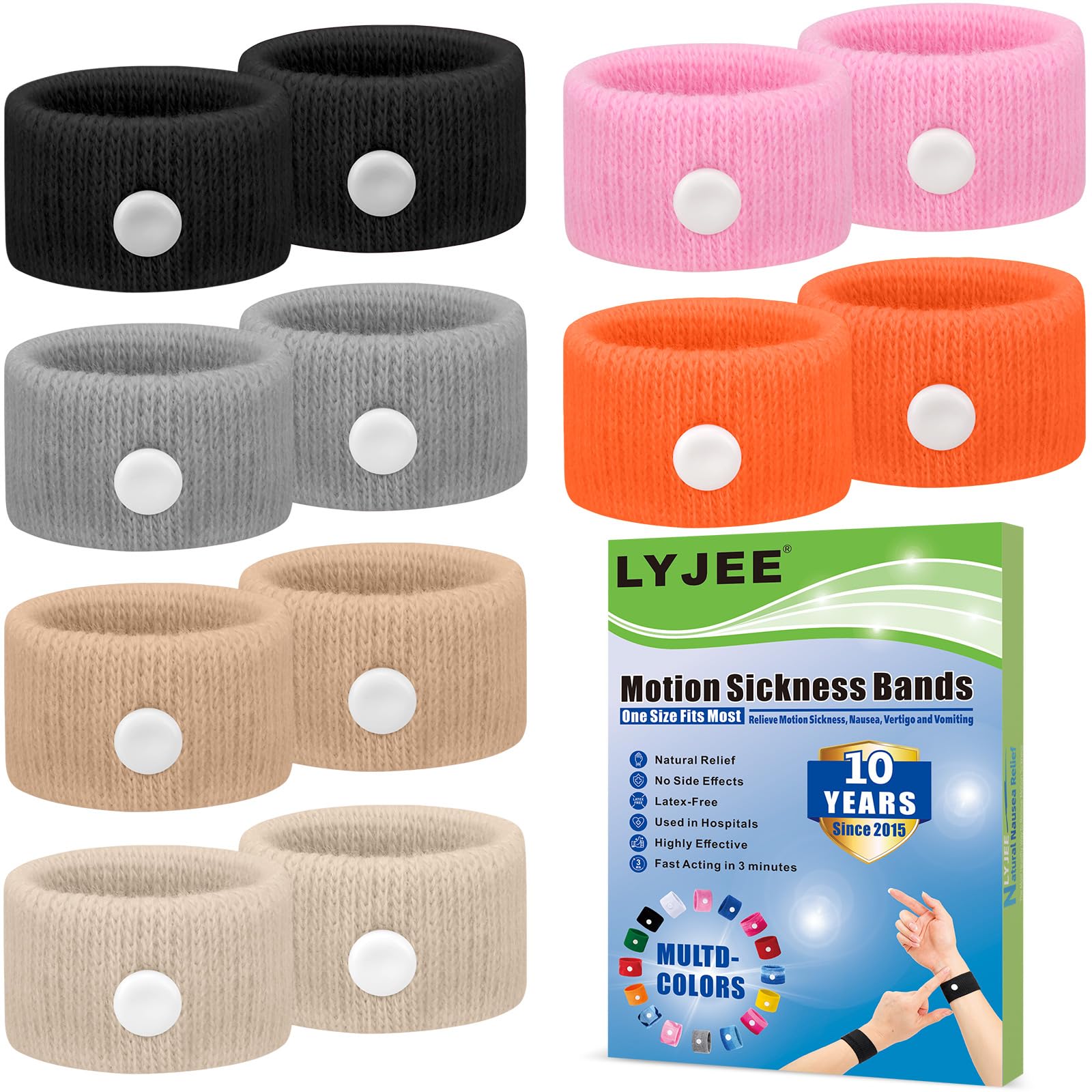Motion Sickness Bracelets Anti Nausea Wristbands for Adult and Kids