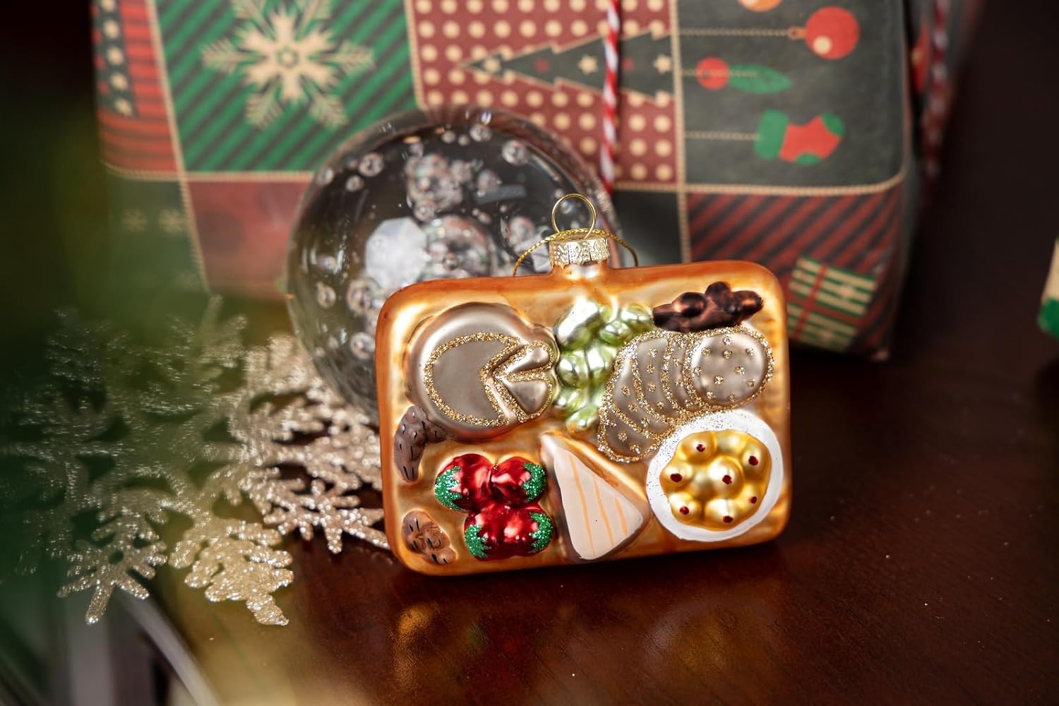 2pcs Blown Glass Charcuterie Board Ornaments for Christmas Tree - Image 7