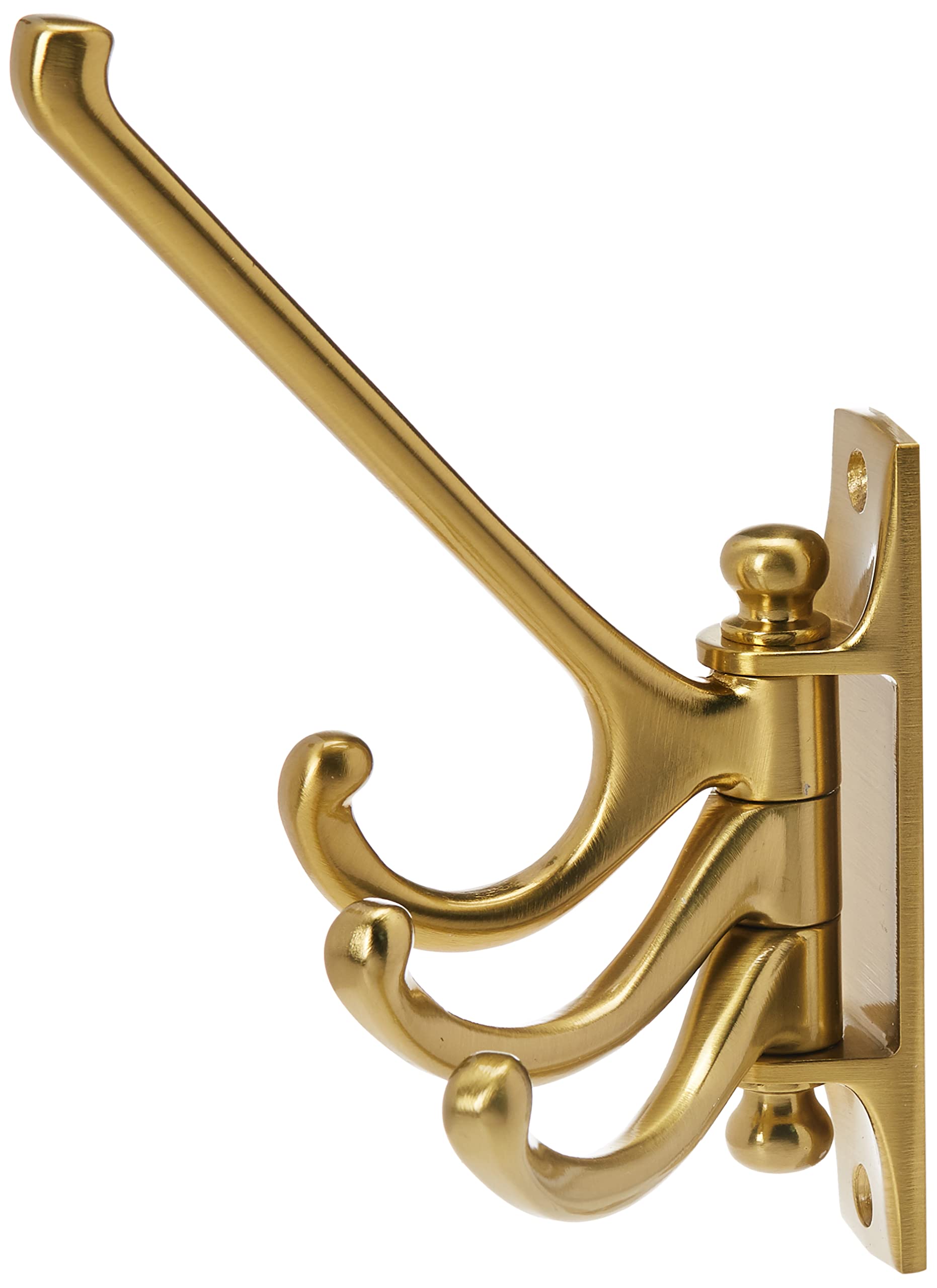 3 Armed Swivel Hook Brass Colour