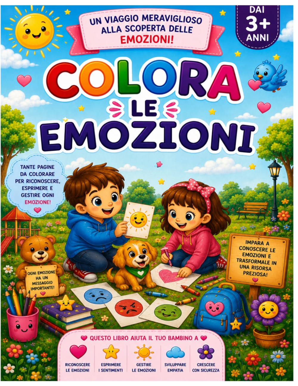 Colora le Emozioni: Libro da colorare per bambini dai 3 anni in su.