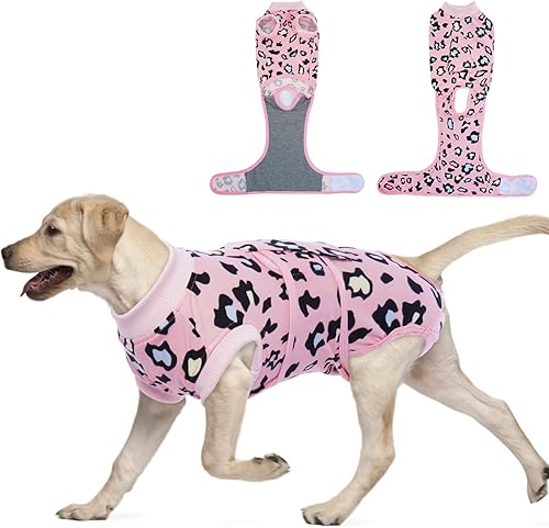 FUAMEY Traje de recuperación para perros después de la cirugía, suave y transpirable para perro, traje quirúrgico alternativo con cuello electrónico