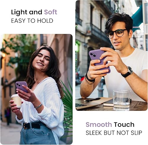 Miniatura 594 de FireNova Funda para iPhone 14 Pro, funda de silicona mejorada [protección de cámara] con [2 protectores de pantalla], forro interior de microfibra