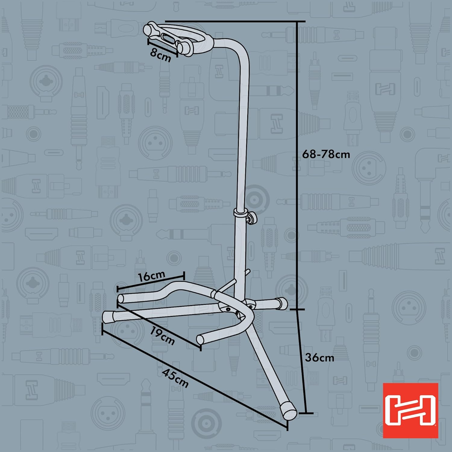 Hosa GST-437 Guitar Stand, Traditional-style