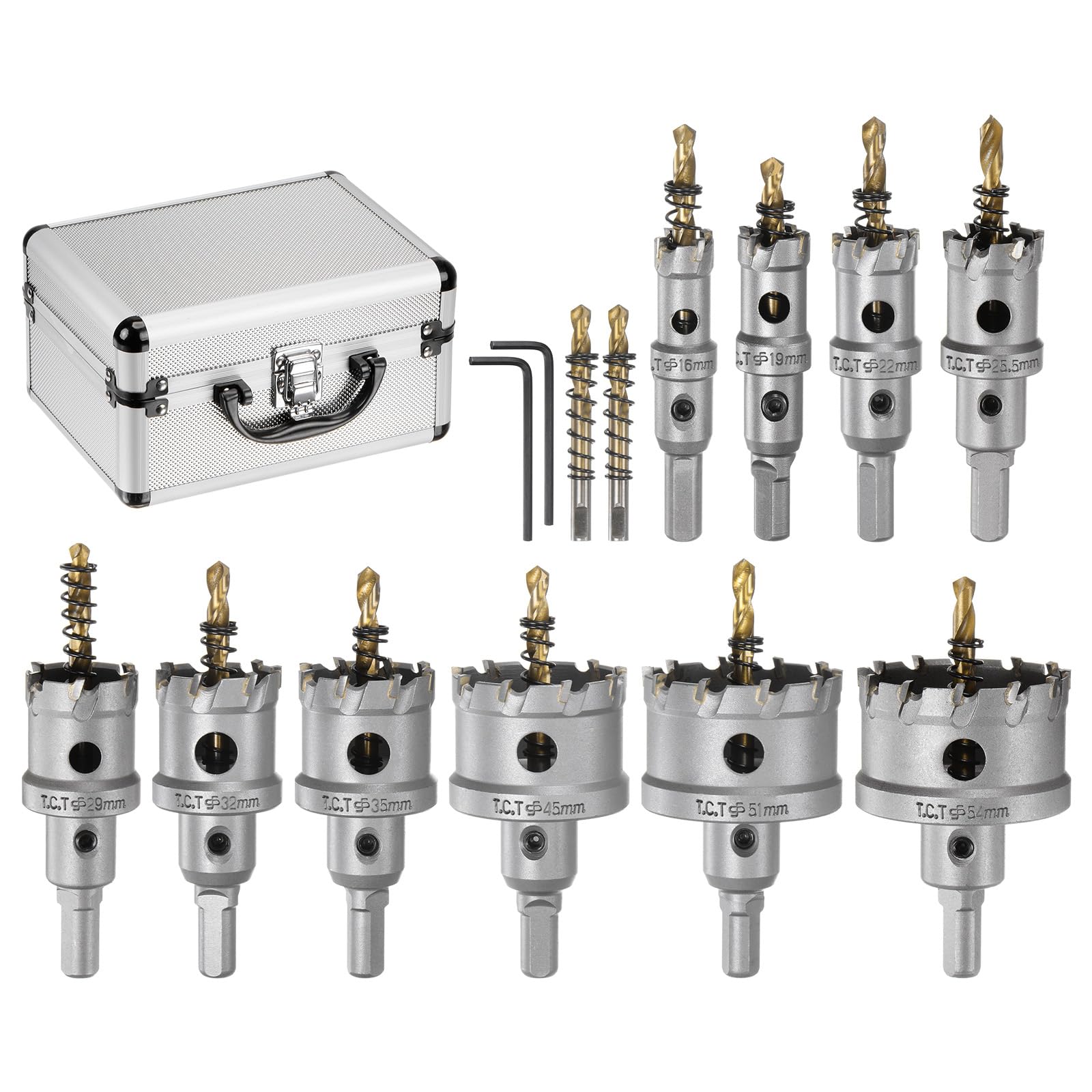 HARFINGTON 200mm Carbide Hole Saw Kit - Cuts Through Metal, Wood & Plastic