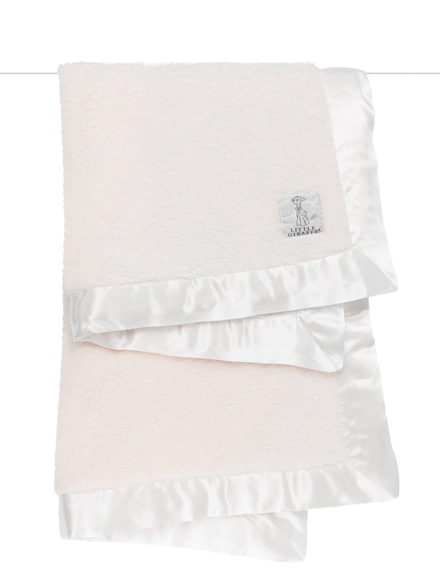 Little Giraffe Bella Velvet Blanket, Cream, 29" x 35"