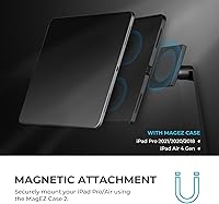 Vista 2 de Pitaka MagEZ Stand: Adjustable iPad Holder with Wireless Charging Base, Compatible with All Tablets & MagEZ Case 2