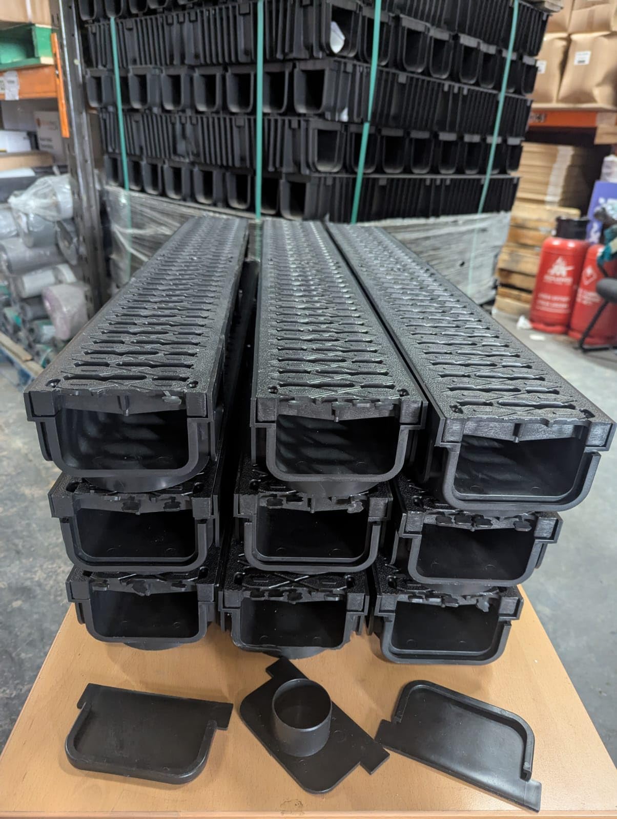 Drainage Channel Driveway & Patios 9X 1mtr Plastic Grating + Free Accessories | Heavy Duty Grating | Upto 2.5t