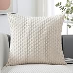 Couvertures d'oreillers à jet décoratif 18x18in HADEEONG Ensemble de 2 Couvertures d'oreillers Corduroy Couvres de la ferme Home Decor Oreillers pour Couch Canapé Cushion Xmas Decor