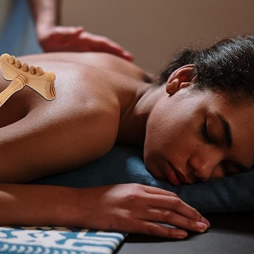 Miniatura 4 de Beech Guasha Stick for Body Scraping Massage Portable Multi-Functional Massager for Shoulder Neck Back Relief Enhances and Skin Absorption for Adults