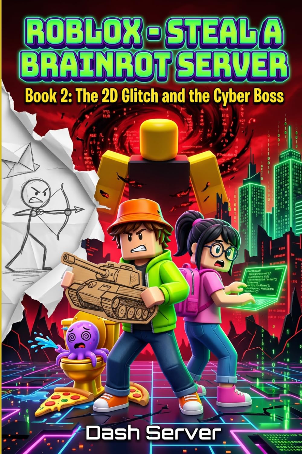 Ro.blox_Steal a Brainrot Server: Book 2: The 2D Glitch and the Cyber Boss