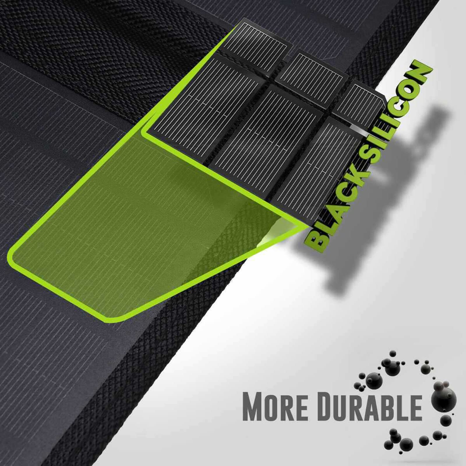 Kit de panneau solaire pliable 50W 18V, léger (560x615x7mm, 1380g), monocristallin, étanche IP65 pour camping-car, bateau