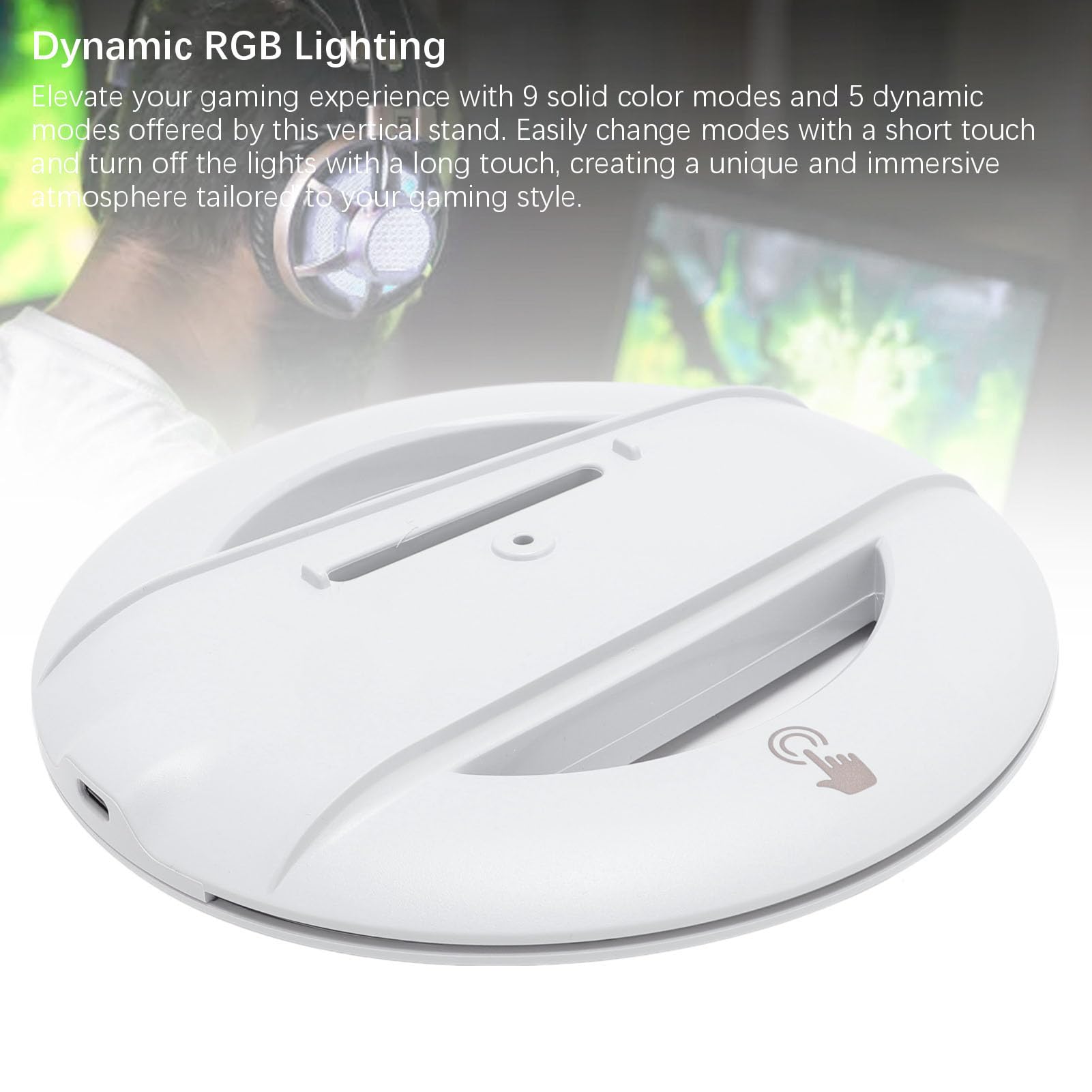 RGB-Vertikalständer für PS 5 Pro Slim-Spielekonsole, RGB-Kühlstation, Basisständer, Ersatz mit 14 Lichtmodi, Spielekonsolenständer, Spielzubehör