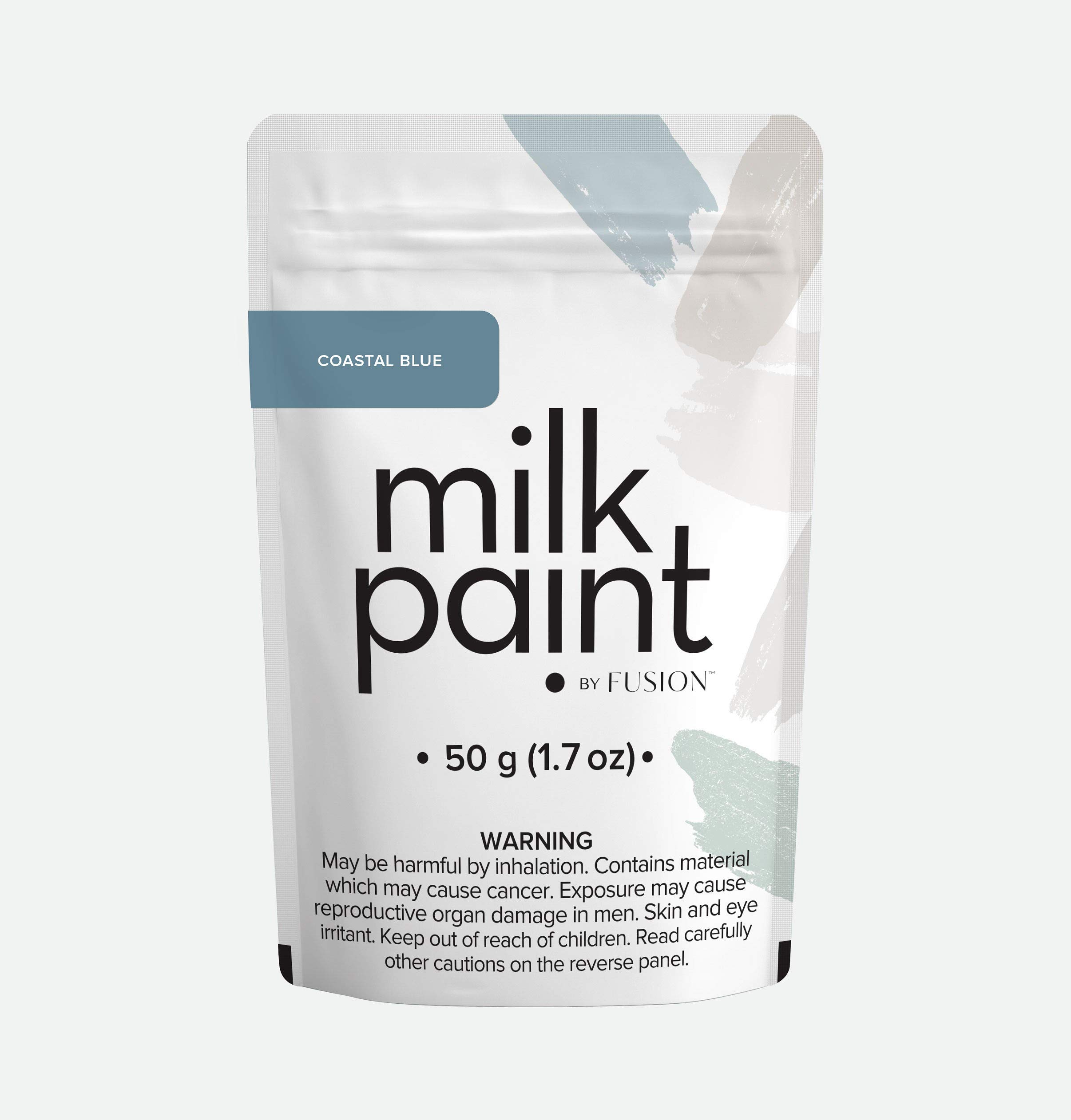 Milk Paint By Fusion, Ultra durable, No Brushstrokes, Zero VOC & Echo Friendly Paint - Coastal Blue - 1.7 Oz