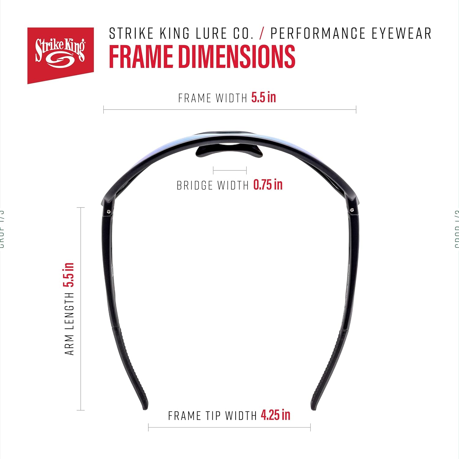 Strike King S11 Winyah Sunglasses, Hard Case, Micro-Fiber Cloth, Retainer