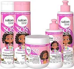 Kit Salon Line Sos Cachos Kids Linha Infantil Completa 5-Produtos