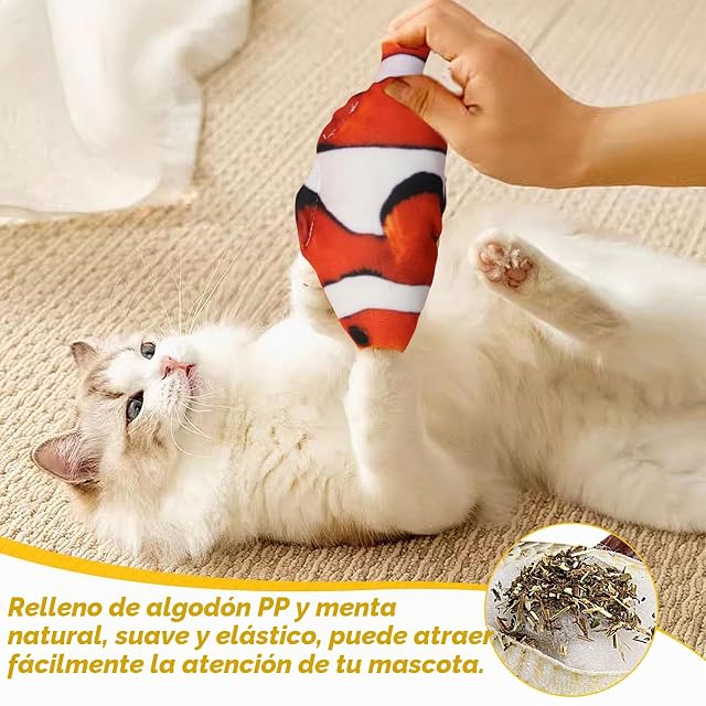 Foto 6 de 7 de Ferizzia 5 Piezas Juguetes para Gatos Catnip, Interactivo Felpa Juguetes