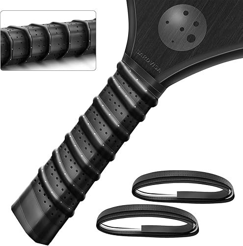 Paquete de 2 cintas de agarre de paleta de pickleball con cresta elevada, envoltura de repuesto para absorción de sudor y antideslizante, accesorios