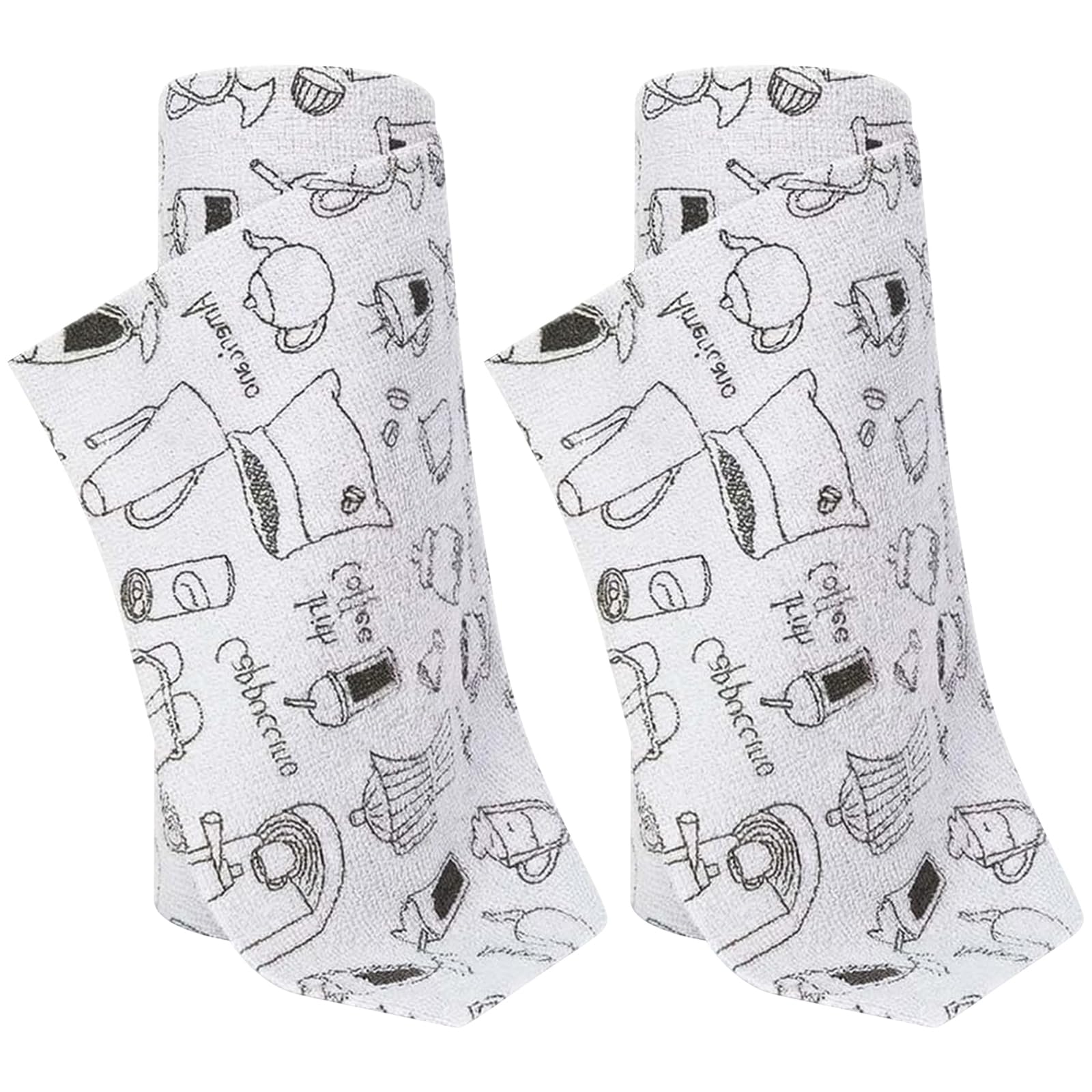 Chiffon microfibre lavable lot de 2 rouleaux gris clair pour l'entretien de la maison