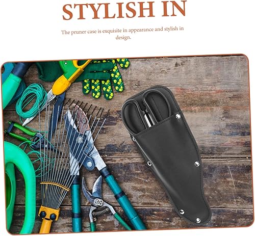 Miniatura 5 de Happyyami Pinza de podadora de cuero para tijera, abrazaderas de inglete para recortar alicates, soporte para herramientas de caza, protector de