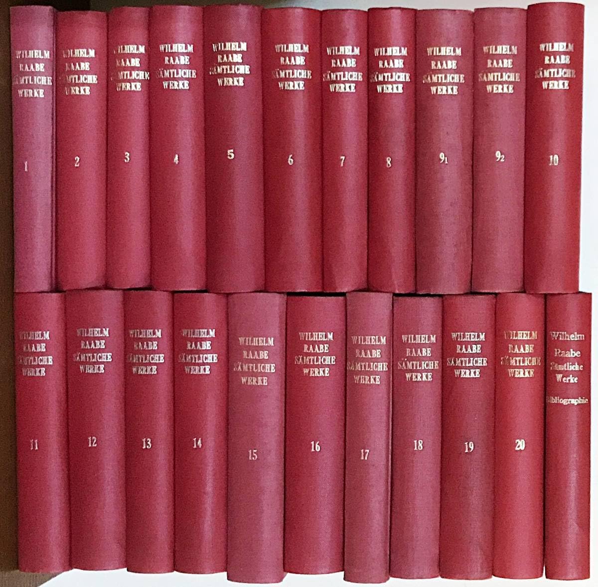 Amazon.co.jp: ドイツ語洋書 ヴィルヘルムラーベ全集 22冊セット(本巻