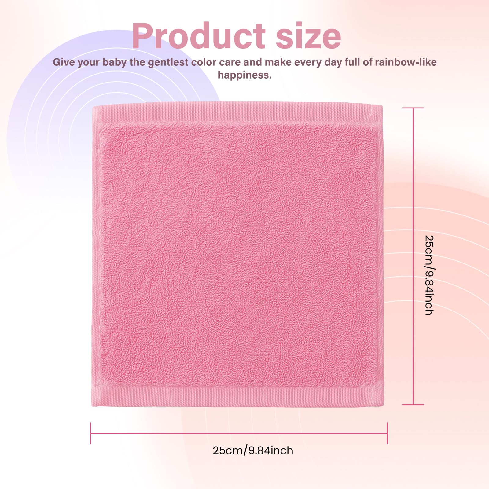 Admygo 8PCS Bamboo Charcoal Fiber Face Cloths, Plain Weave Reusable Facial Cleansing Towels Soft Skin‑Friendly Cleansing Cloth Set for Daily Face Washing Makeup Removal and Home Use - 3