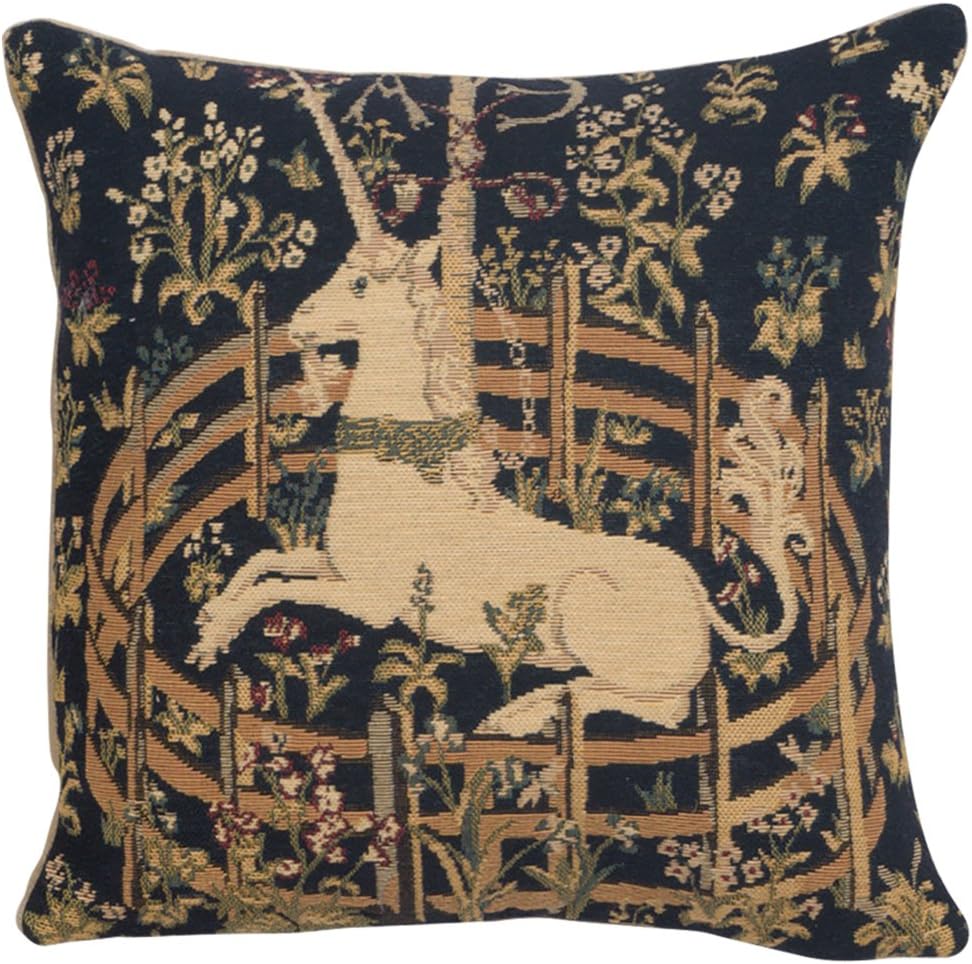 Charlotte Home Furnishings Couch Pillow Covers 16X16 in, Unicorn Decorative Throw Pillow Covers, Belgian Square Tapestry Cushion Case, Living Room Bed Sofa Home Decor, Soft Cotton Jacquard Woven