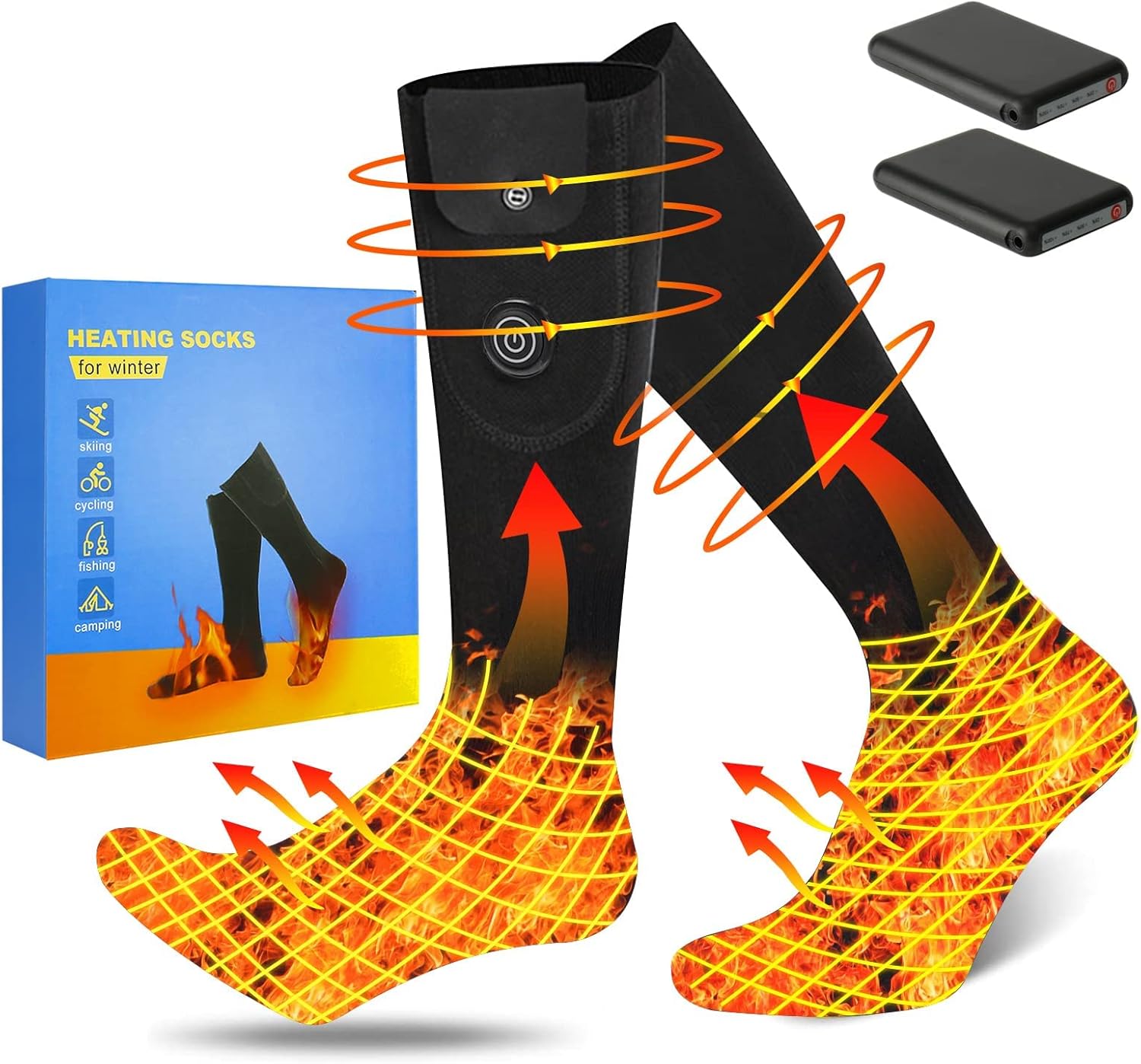 Heated Socks for Men Rechargeable, Electric Heated Socks