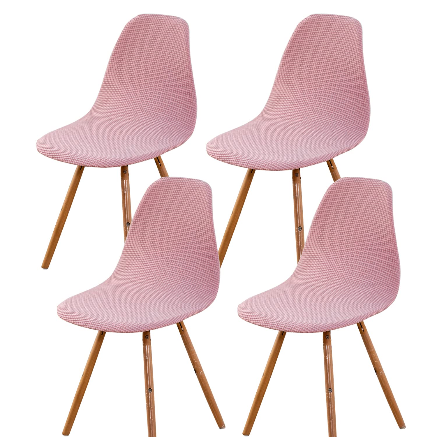 Housses de chaise de salle à manger scandinaves extensibles rose lot de 4 protections