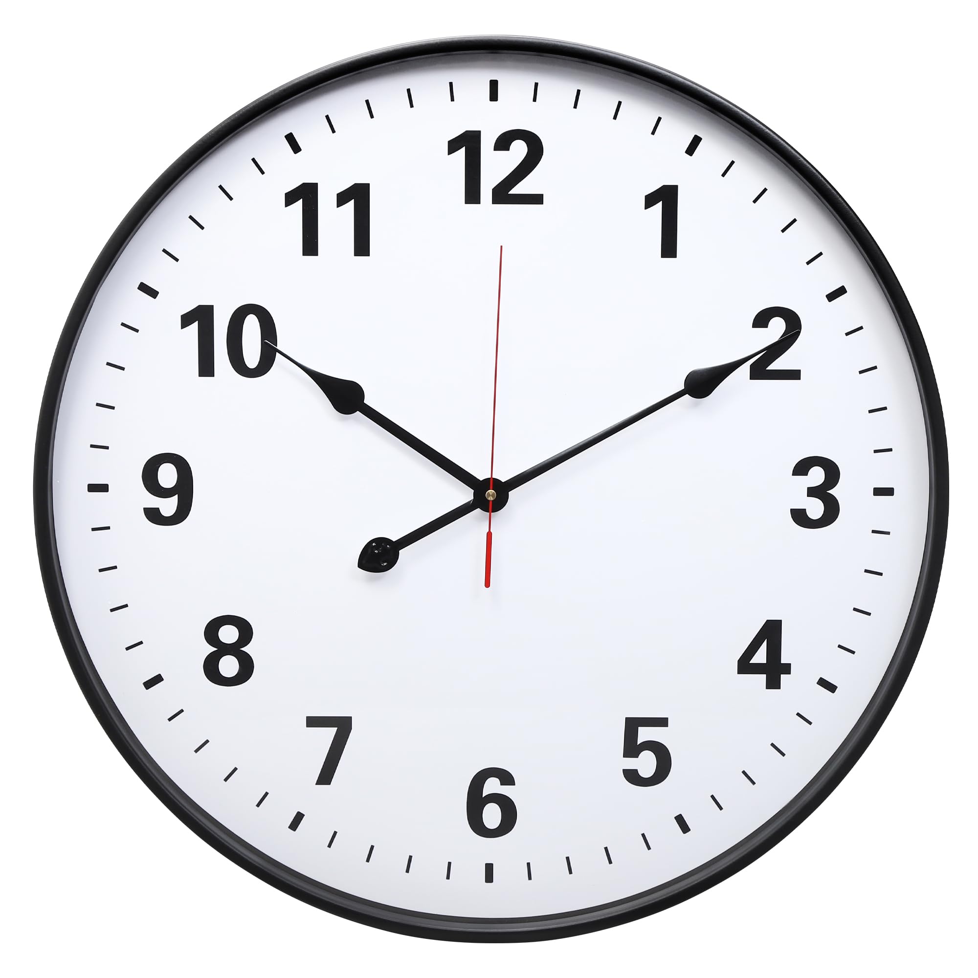 Modern Metal Wall Clock 24 Inch - Silent Movement