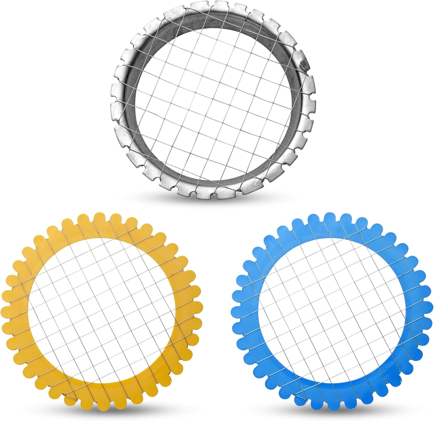 Egg Dicer for Hard Boiled Eggs – Wire Egg Salad Chopper Grid – Metal & Plastic Potato, Carrot & Egg Cutter, Set of 3 – Manual Grid for Salads, Appetizers and Sandwiches Egg Dicer for Hard Boiled Eggs – Wire Egg Salad Chopper Grid – Metal & Plastic Potato, Carrot & Egg Cutter, Set of 3 – Manual Grid for Salads, Appetizers and Sandwiches