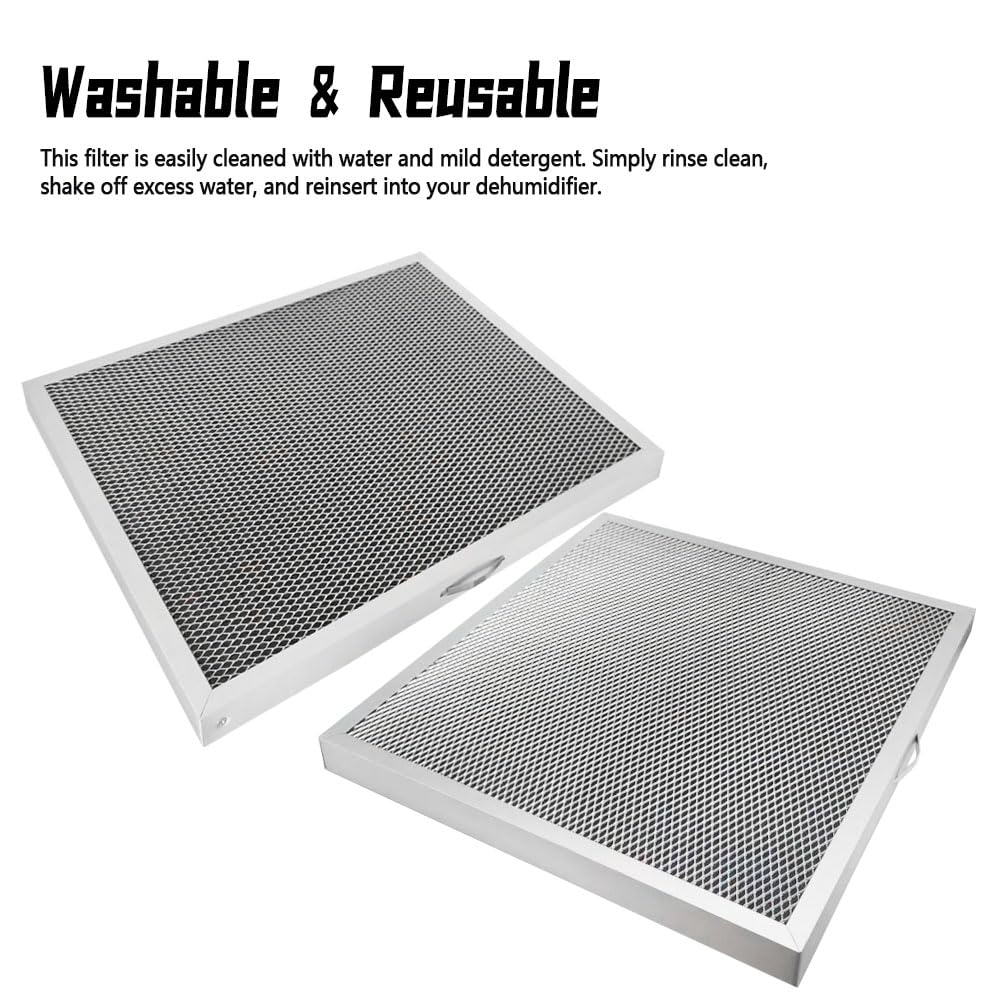 5881 Filtro 2 piezas 14x12x1 apto para Aprilaire E080 E100 8192A Deshumidificador y ventilador deshumidificador, lavable MERV 8 Reemplazo