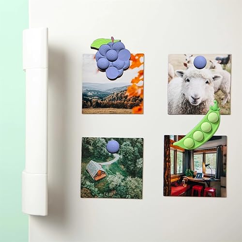 Miniatura 6 de 10 imanes de frutas lindos imanes para nevera, uvas 3D, guisantes para refrigerador, imanes divertidos para casillero, imanes de guisantes de