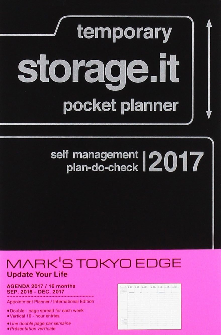Mark's 2017 Taschenkalender A6 vertikal, Storage.it // Black