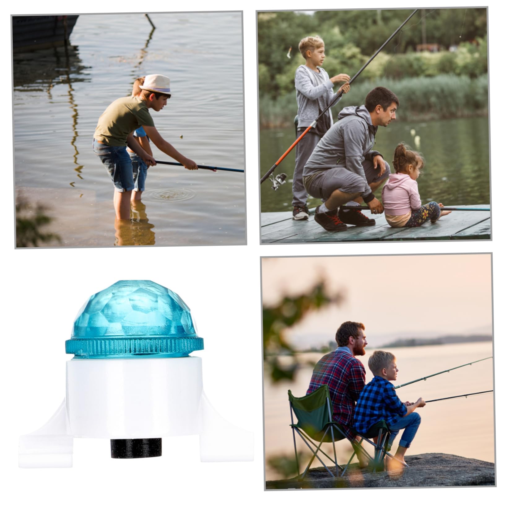 BESPORTBLE 12 Pz Luce Di Promemoria Per La Pesca in Mare Luce Di Segnalazione Di Sicurezza Luci Da Pesca Portatili Lampade Di Allarme Per La Addominali Automatico Palo Del Mare Bianca
