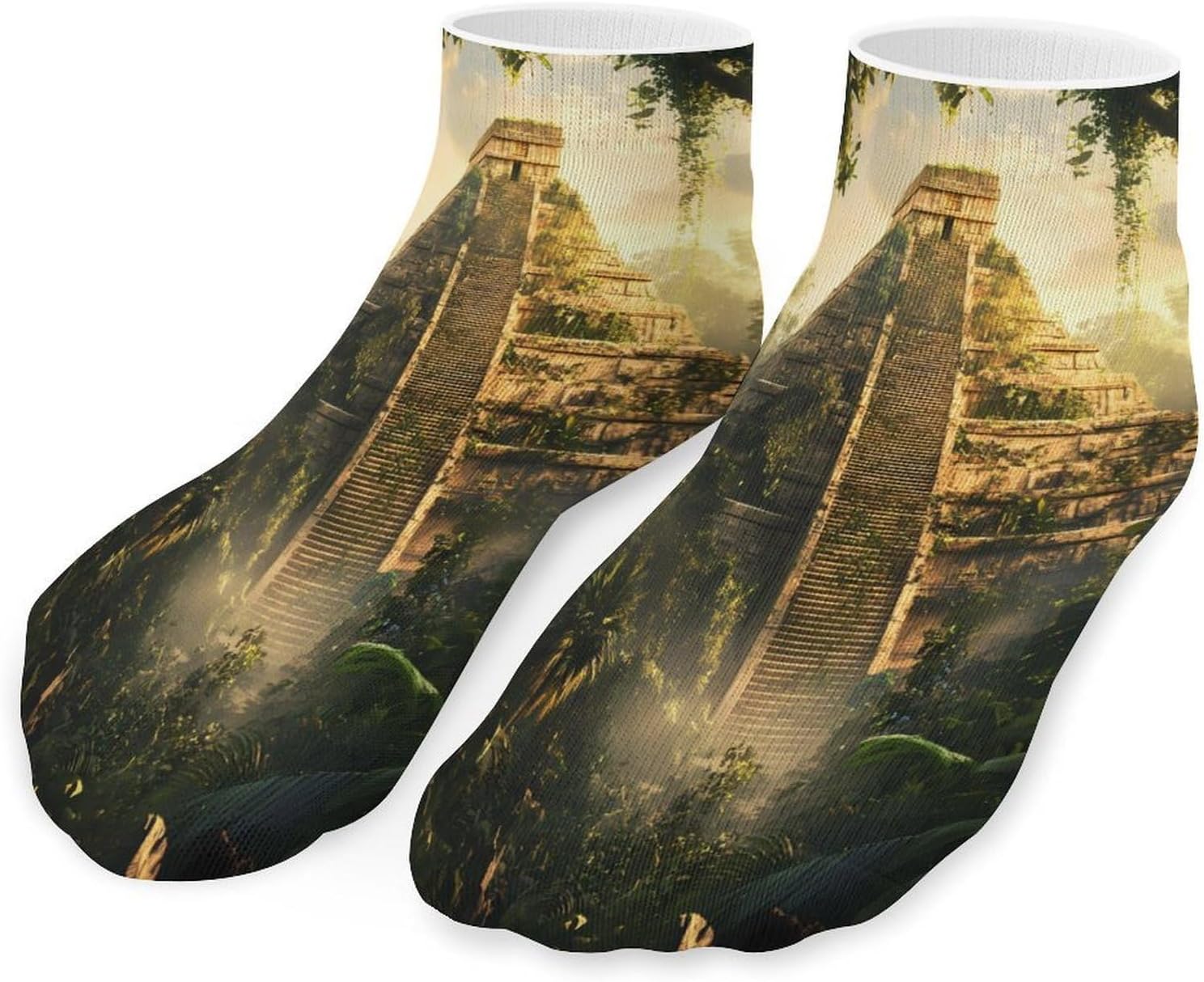 Mayan Pyramid Ankle Socks for Men Women Low Cut Crew Sock Casual Sports Clothing