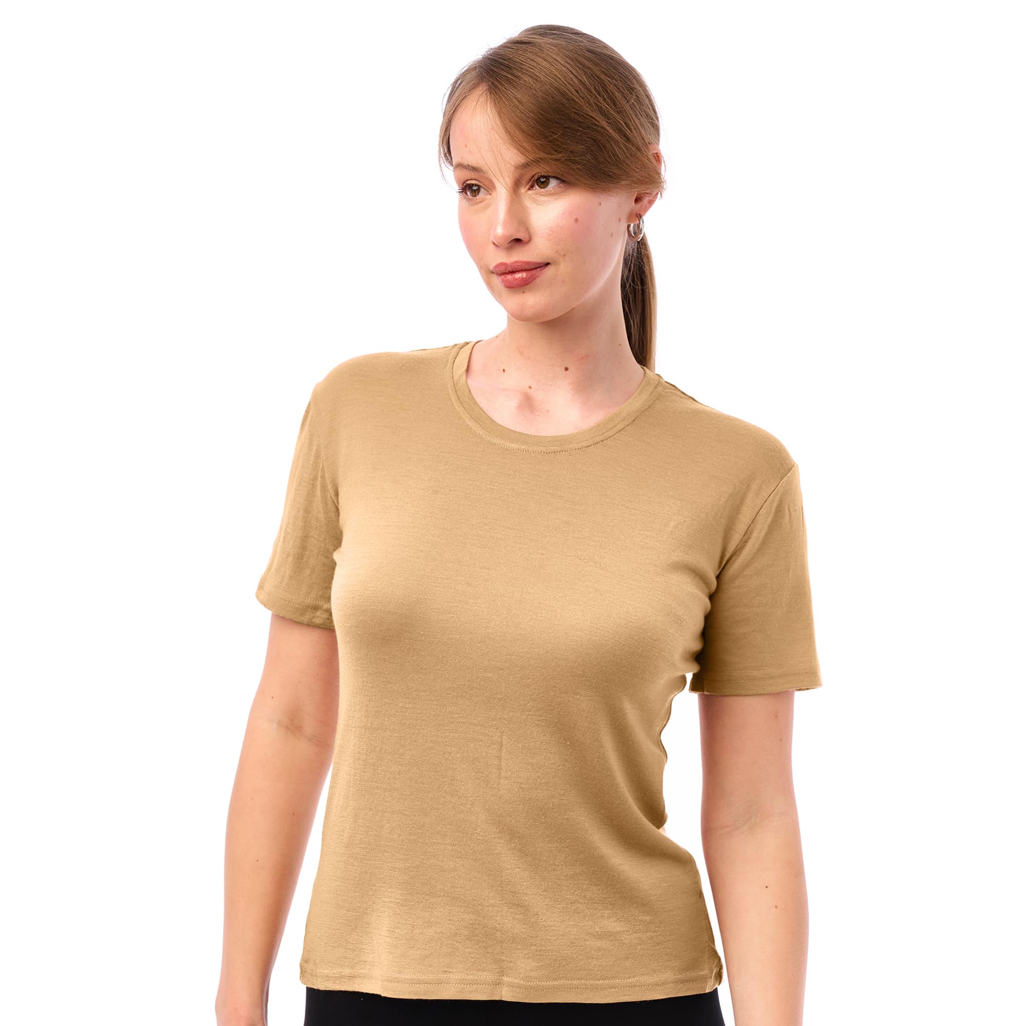 Merino.tech Merino Wool Shirt Women - 100% Merino Wool Base Layer Women Short Sleeve Tee