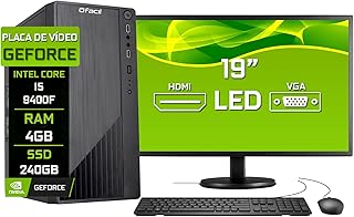 Computador Completo Blue PC Intel Core i5 9400f (Nona Geração) 4GB DDR4 GeForce SSD 240GB Monitor 19" HDMI LED