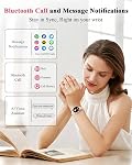 Smart Watch pour les femmes (Réponse/Faites Appel), 1.27'' HD Fitness Tracker Watch avec 130+ Modes de sport, fréquence cardiaque/superviseur du sommeil/cycle menstruel 41mm Smartwatch étanche pour Android iPhone (Argent)