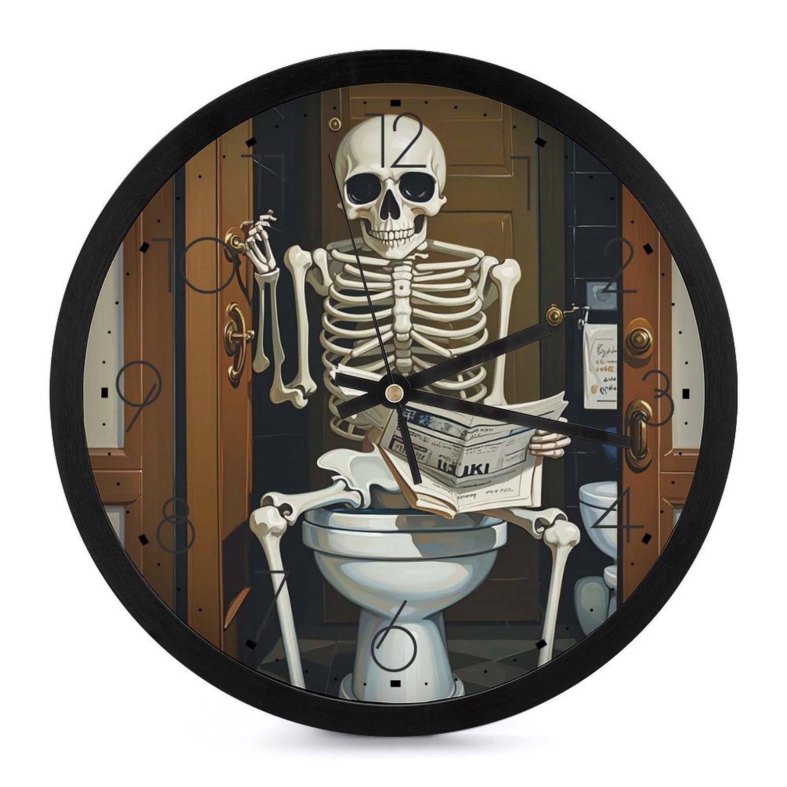 Horloge murale numérique ronde de 25,4 cm, modèle moderne à piles pour salon et cuisine