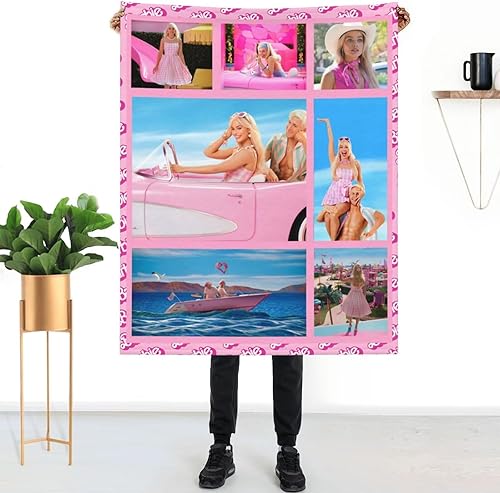 Manta de franela rosa suave de forro polar para cama, viajes y campamento, 2 (50 x 40 pulgadas)