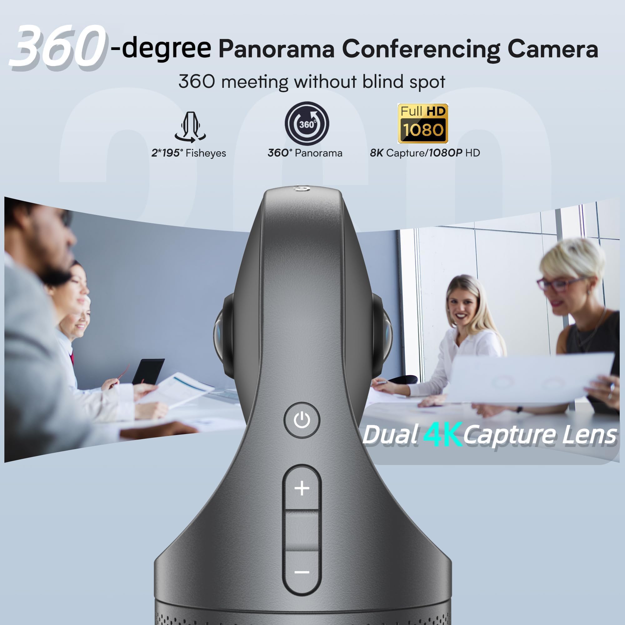 Kandao Meeting Pro AI-Based 360 Degree Conference Camera, Black