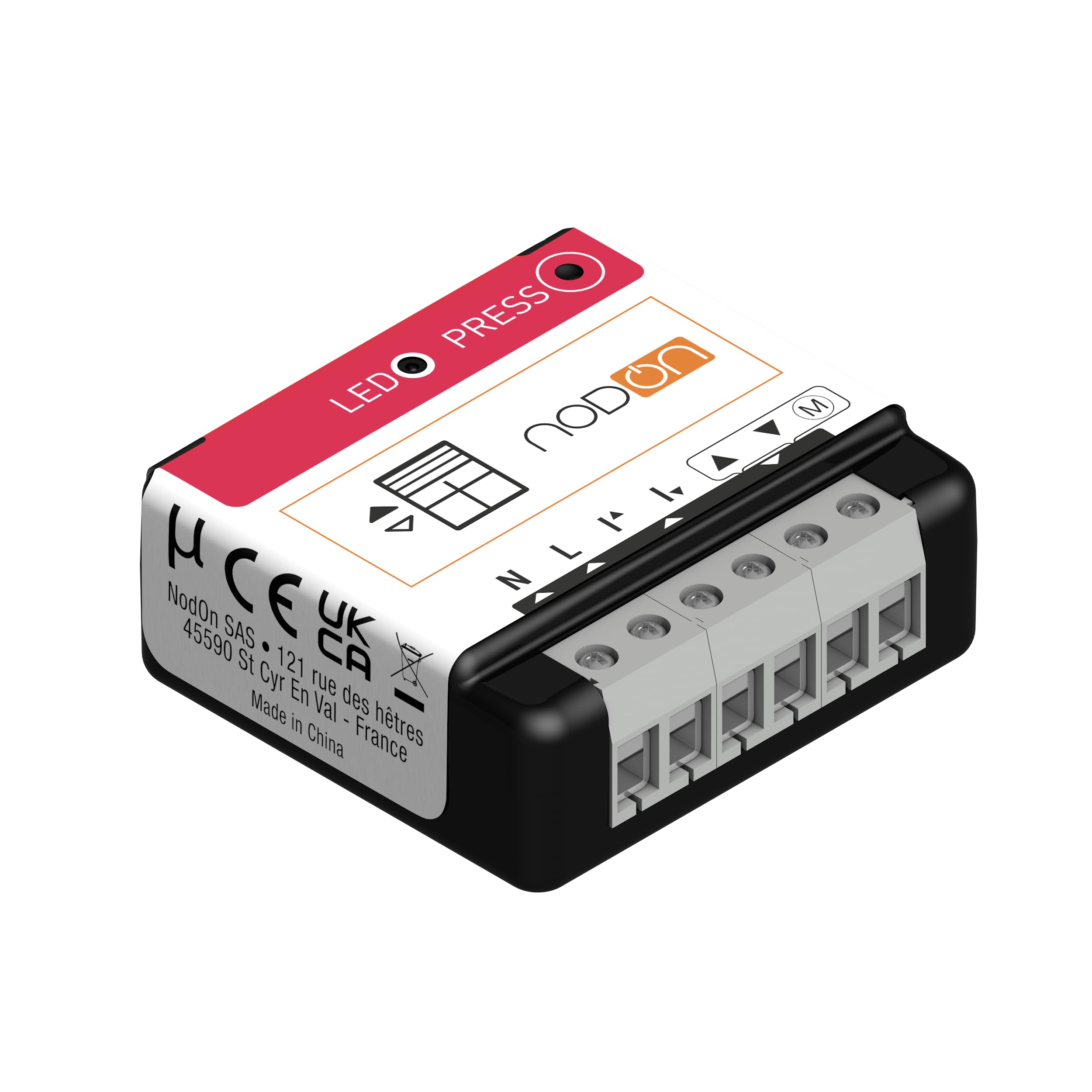 NodOn - Zigbee 3.0 Rolling Shutter Module, self-Calibration, Centralization Openings, Blinds, BSO, Installation Possible on The Electrical Panel, Compatible Home Assistant, Jeedom, Z2M, ZHA