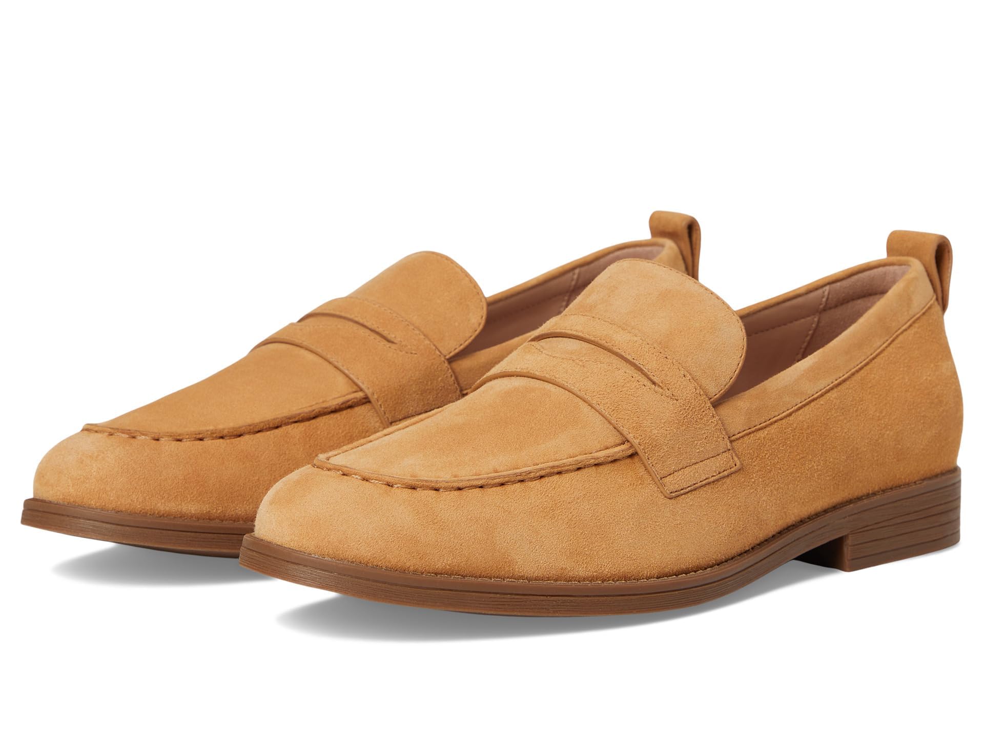 Women's Stassi Penny Loafers, Biscuit Suede, 8 Wide-image-45