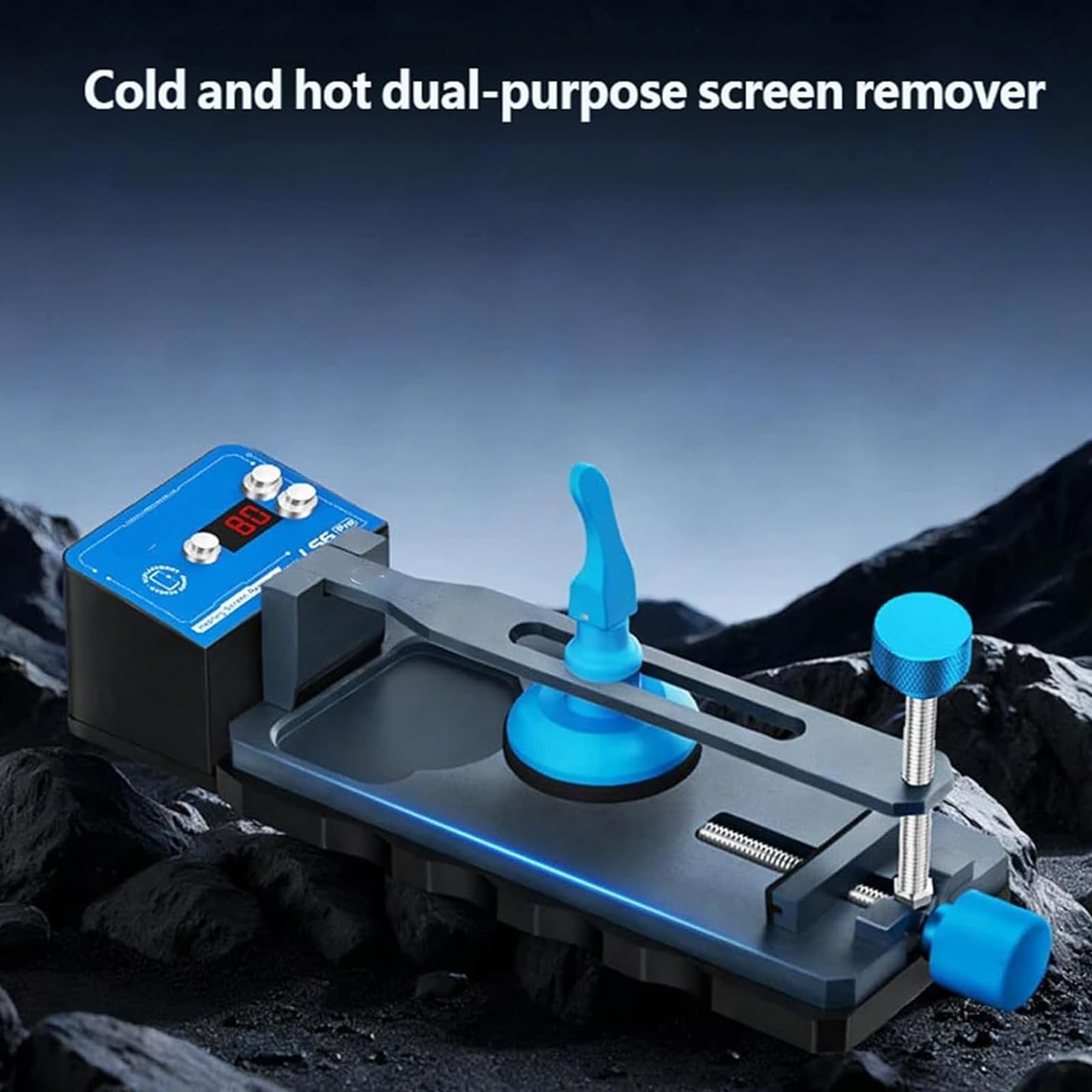 Máquina Separadora De Pantalla LCD, Herramienta De Eliminación De Pantalla | 0–80 ℃ Caliente y frío de doble uso, temperatura ajustable, placa de aleación de aluminio, abrazadera ajustable, portátil