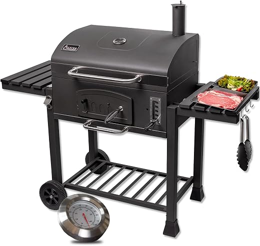ACTIVA Angulatus Grillwagen mit Thermometer, Edelstahl