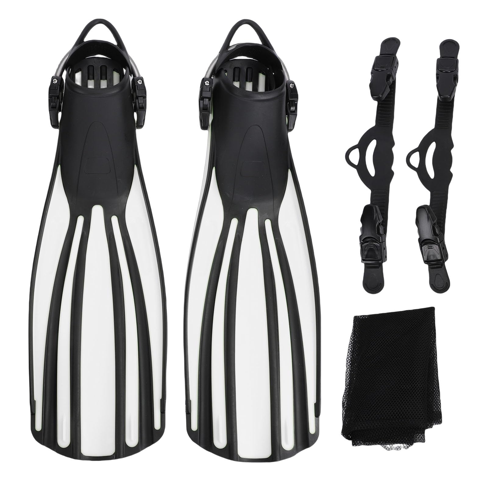 XUMIUZIY Aletas de Buceo Ajustables Diseño Eficiente para Hombres Mujeres Natación, Material TPR, 1 Par de Aletas de Buceo Largas Equipo de Snorkel para Deportes Acuáticos Versátiles