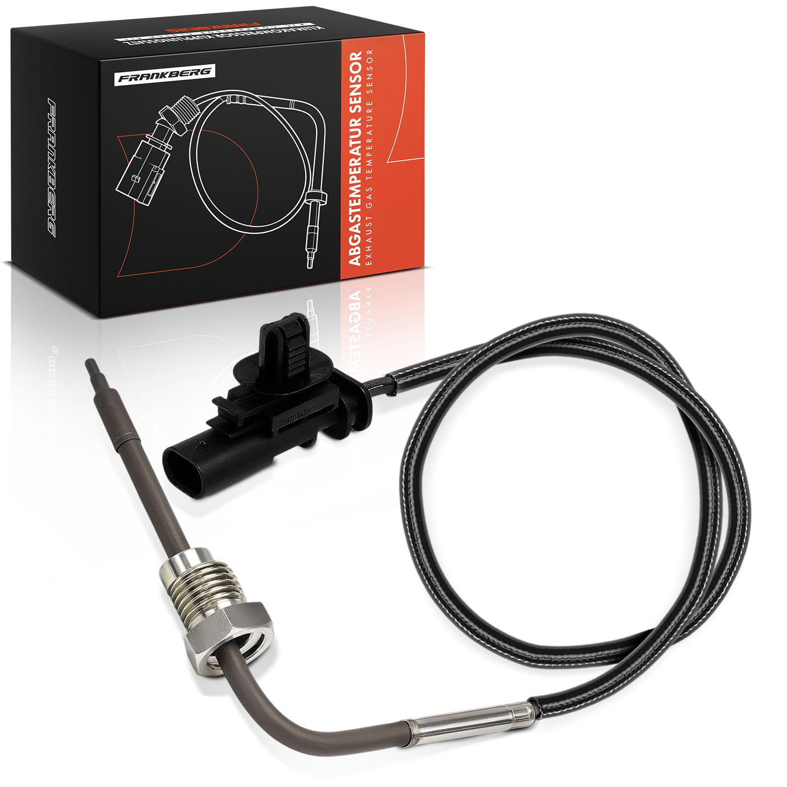 Frankberg Sensore temperatura gas di scarico Sensore gas di scarico Compatibile con 500X 334 Qubo 225 Tipo Station Wagon 356 357 Nemo Furgone AA Fiorino Furgone/MPV 225 Replace# 1616306680,1616775380