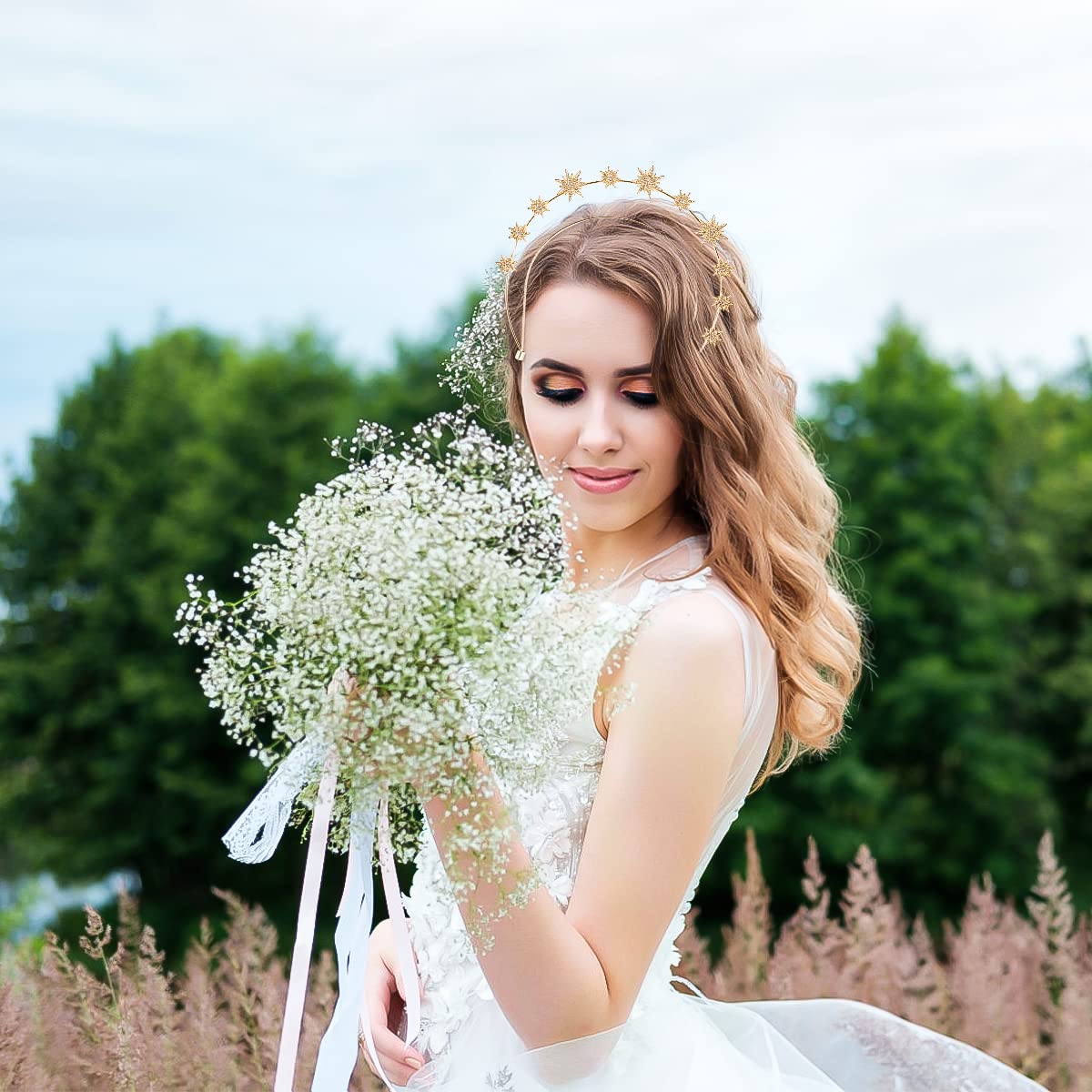 Cerchietto Sposa Con Strass E Cristalli - Coroncina Elegante Per Matrimonio E Occasioni Speciali - Foto 5