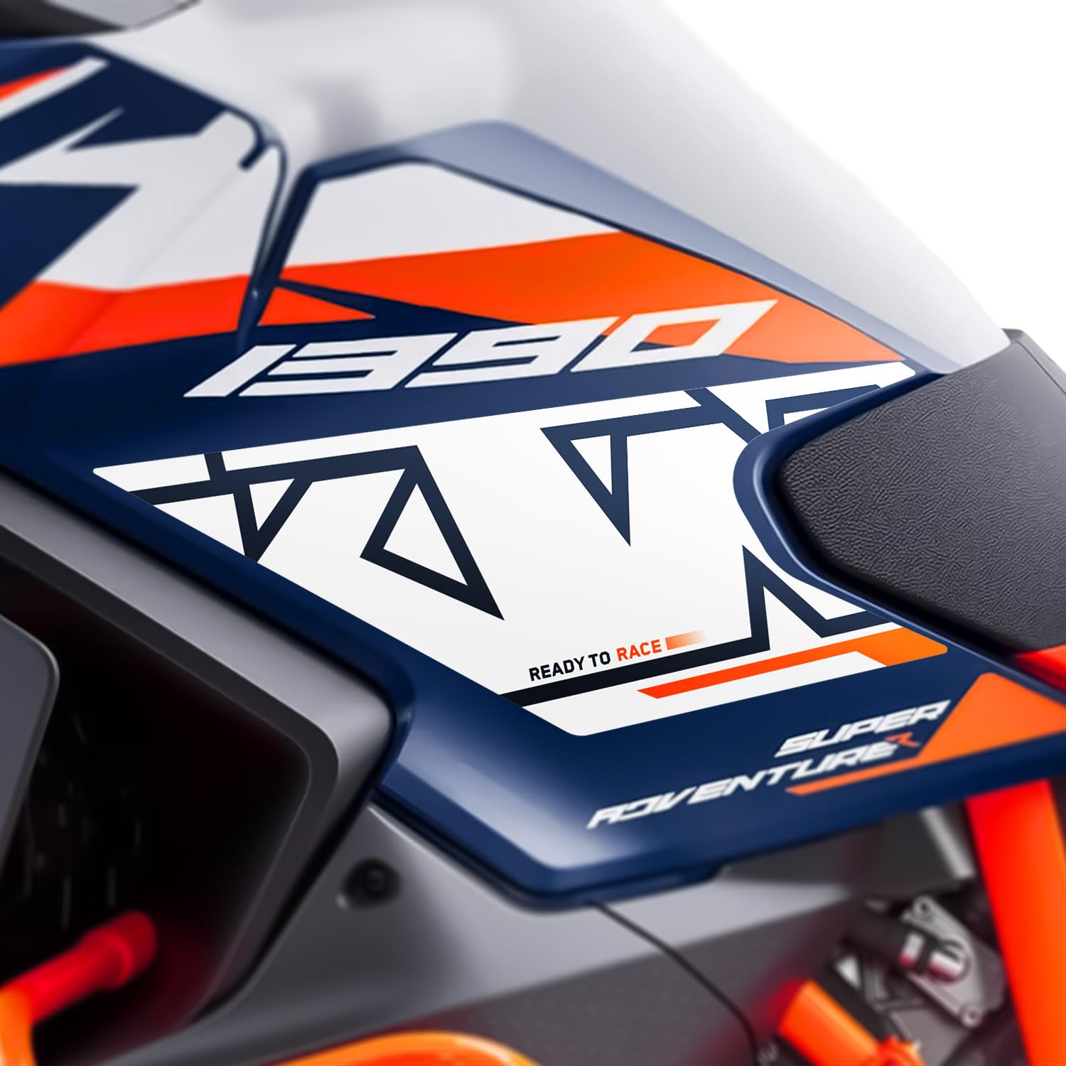 Az Graphishop Autocollants latéraux Réservoir Compatible avec KTM 1390 Super Adventure R 2025-2026 Protection contre les chocs et les rayures Made in Italy L-1390SAR-26