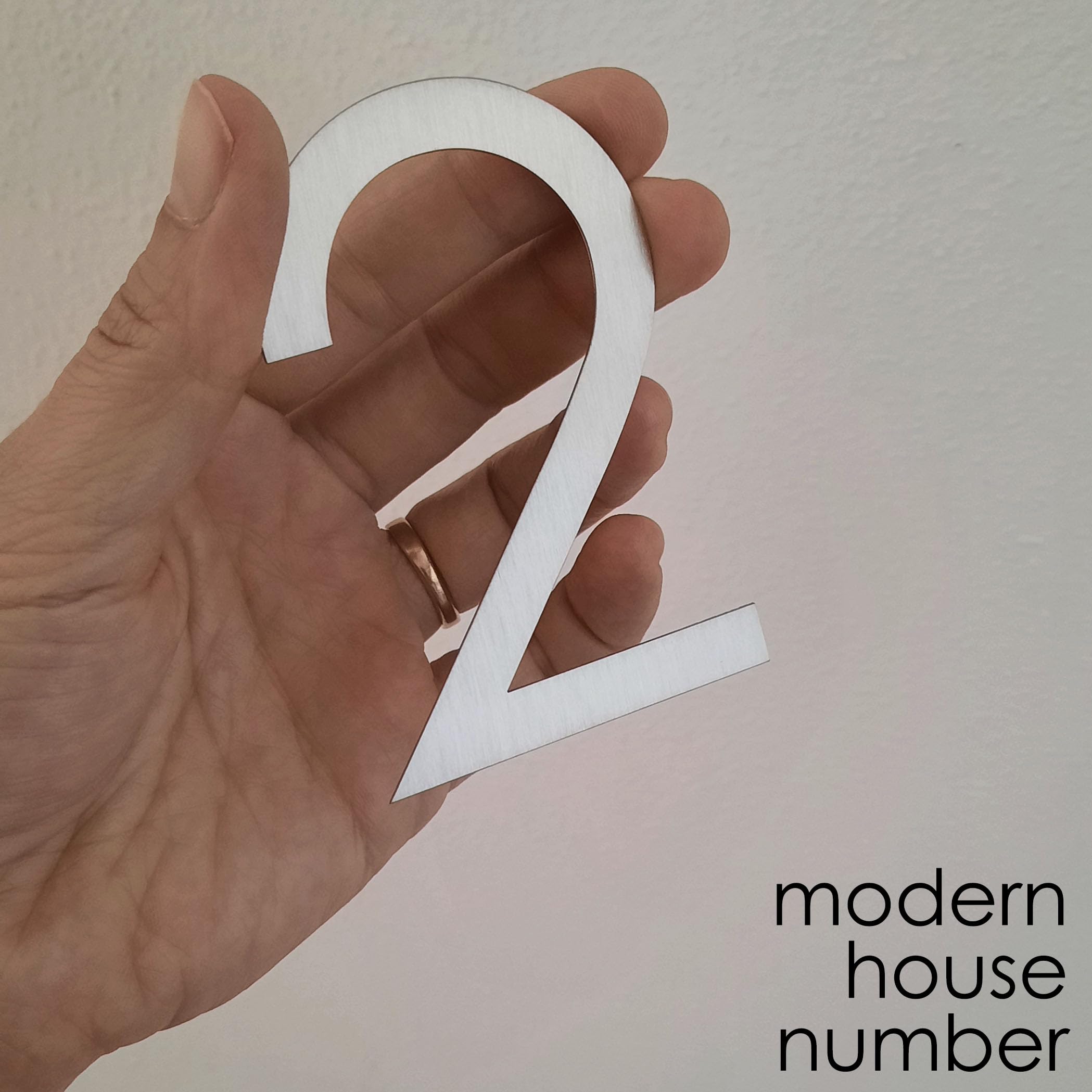 Guizzo Creart Civic Number Letter Stainless Steel - Height 8 cm - Sign/- Handmade and Made in Italy - Image 4